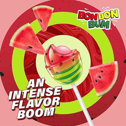 Miniatura 26 de PALETA RELLENA DE CHICLE BON BON BUM COLOMBINA, SABOR A MARACUYá, 24