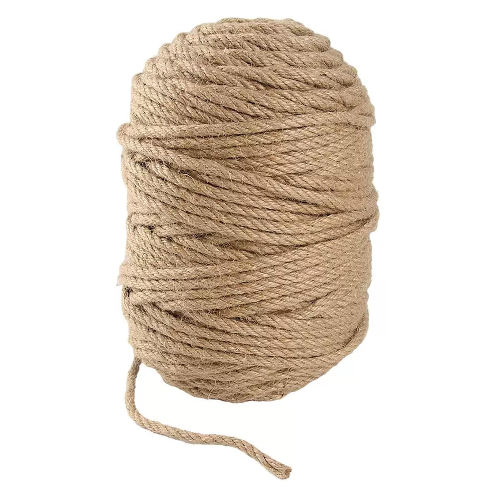 Sznurek jutowy do ogrodu Sznurek jutowy do ogrodu, Sznurek jutowy konopny 6mm/8mmx328ft brązowy do ogrodnictwa rzemieślniczego, pakowania prezentów(8mmx100m(328ft))