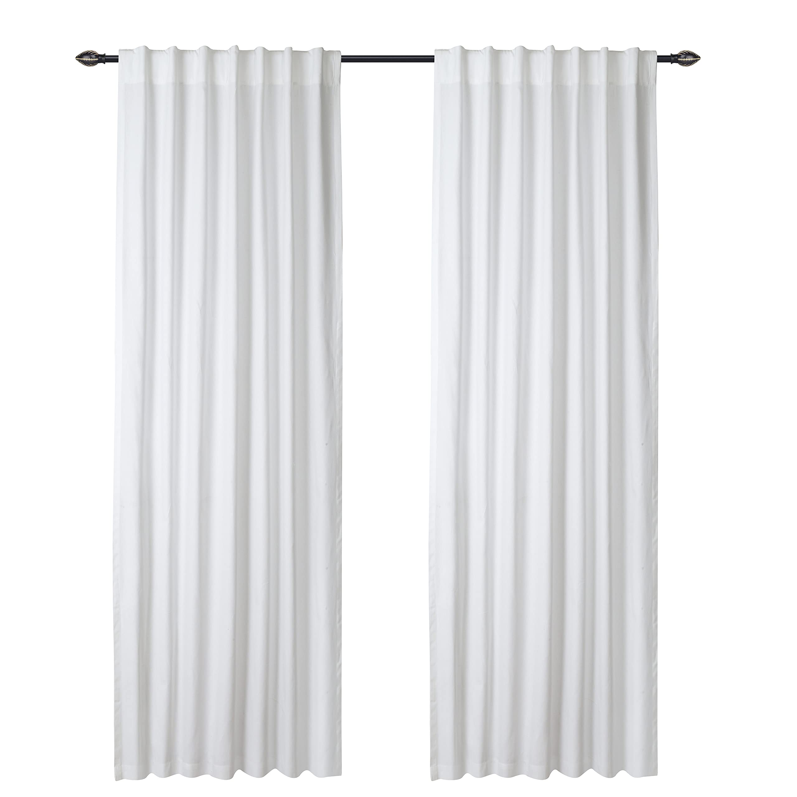 Buy Light & Pro Back Tab Cotton Curtains for Living Room Bedroom Window