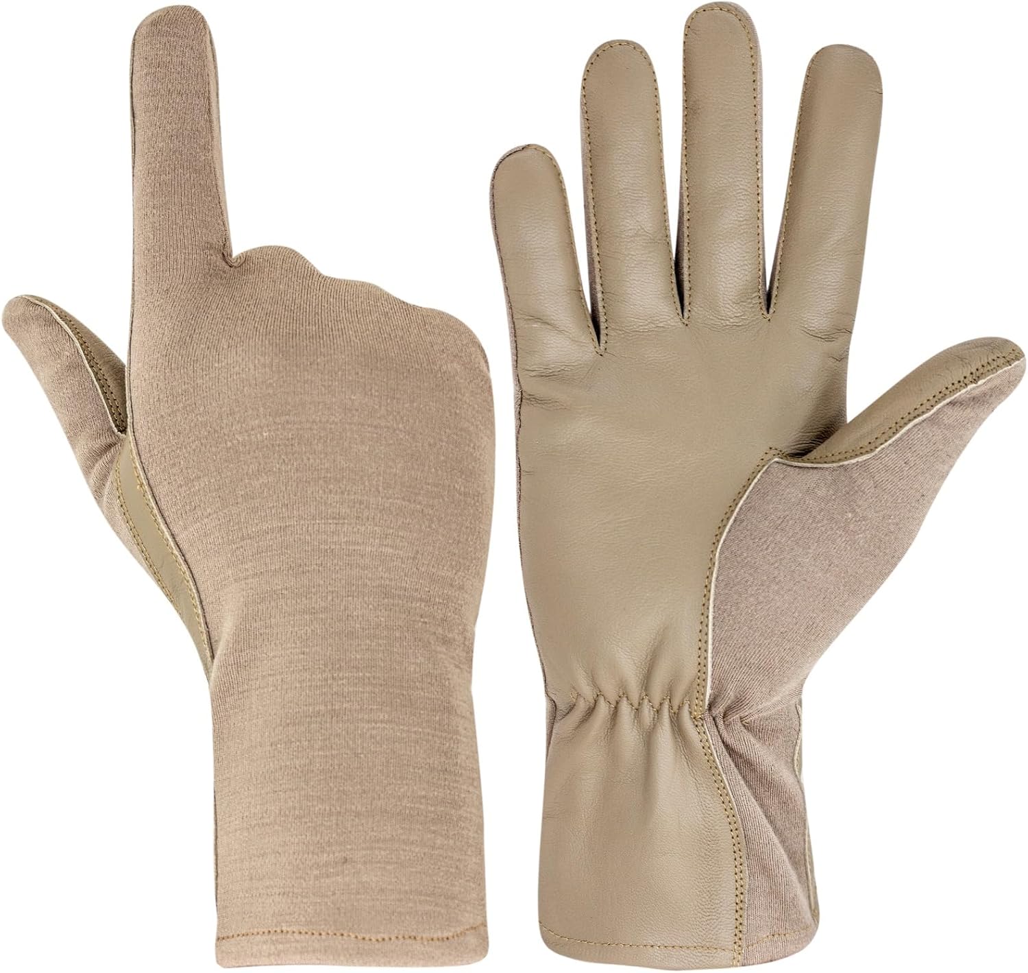 OUTDOOR NOMEX FLIGHT FLYER PILOT OPERATOR DUTY GLOVES BLACK, GREEN, TAN - Image 7