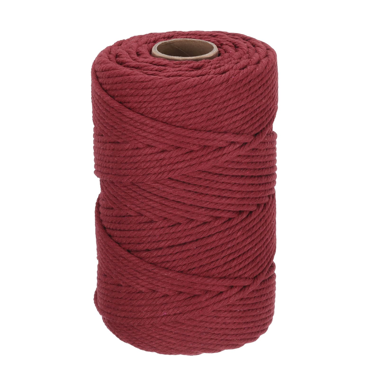 DMiotech 5mm x 150M (164 Yard) Wine Red Natural Cotton Macrame Rope