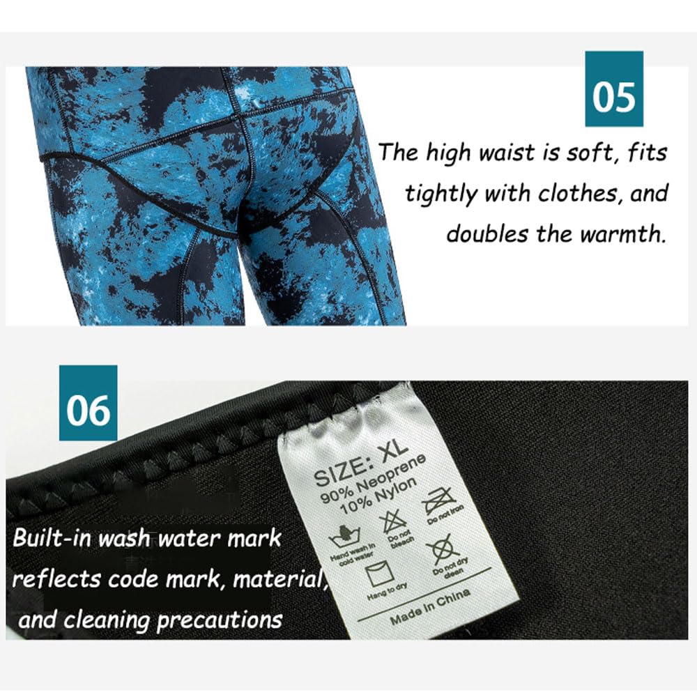 Muta Da Uomo e Donne a Maniche Lunghe, Due Pezzi in Neoprene 3mm per Pesca Sub, Apnea, Snorkeling, Surf, Canoa, Immersioni Subacquee - Giacca e Pantalone Completi