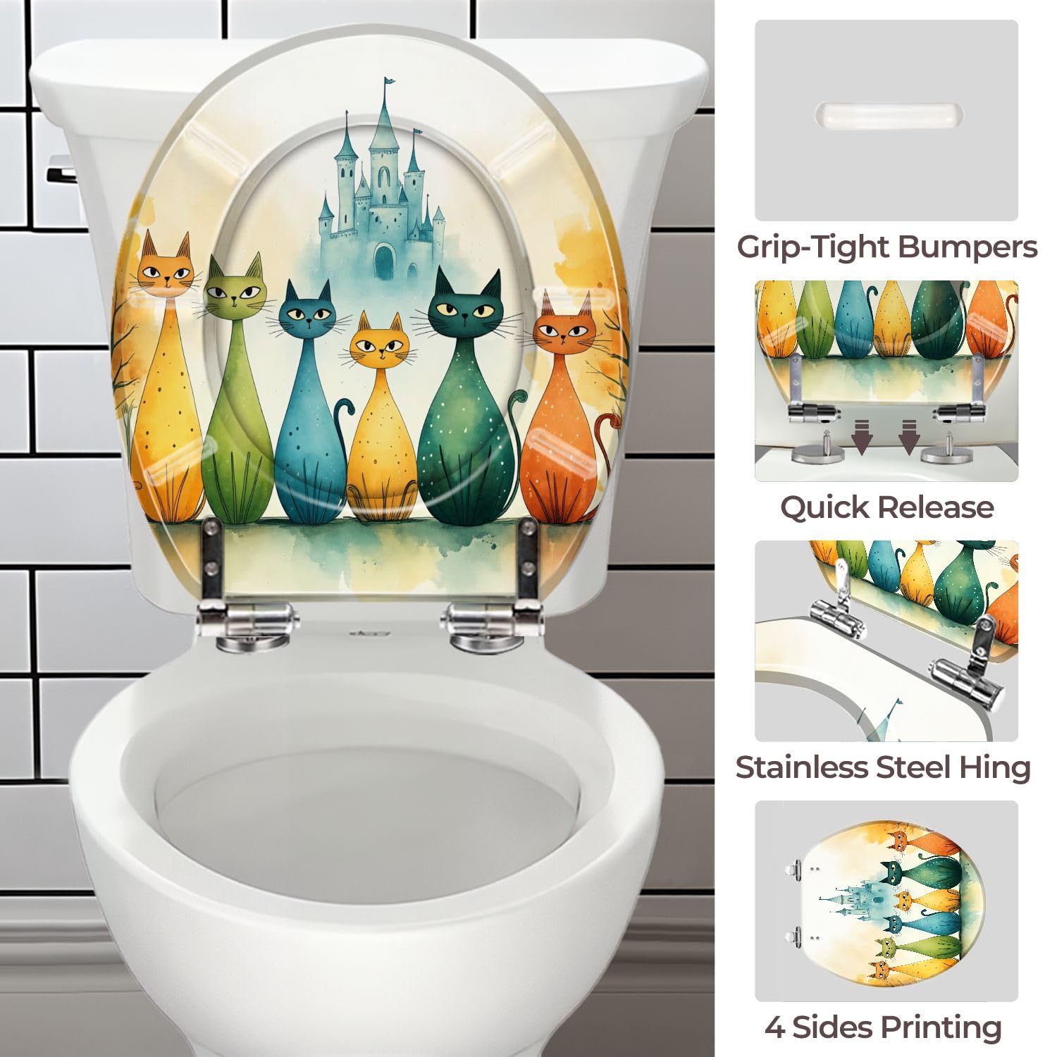 Sedile WC: rotondo in resina per bagno