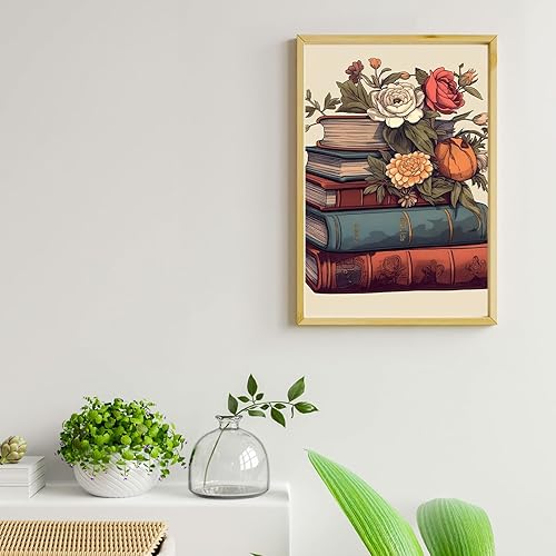 Vista 2 de Ginkko Kit de pintura por números para adultos, principiantes y niños de 8 a 12 años con marco de madera, fácil acrílico sobre lienzo de 9 x 12 9*12