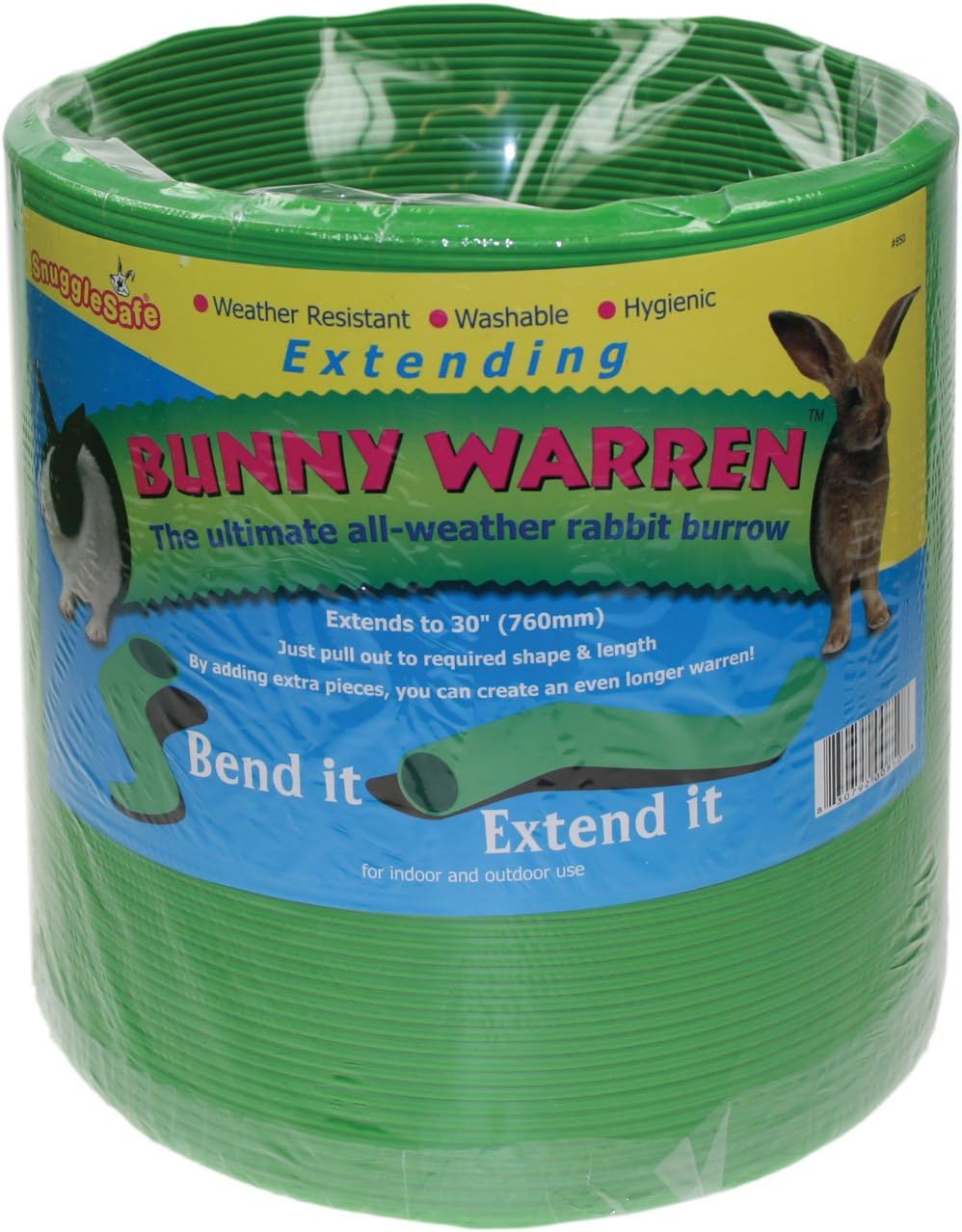 Snugglesafe All Weather Flexible Bunny Warren Fun Tunnel, Green (Package May Vary)