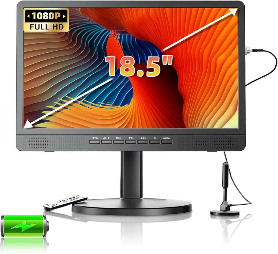 Desobry TV portátil de 18,5 polegadas