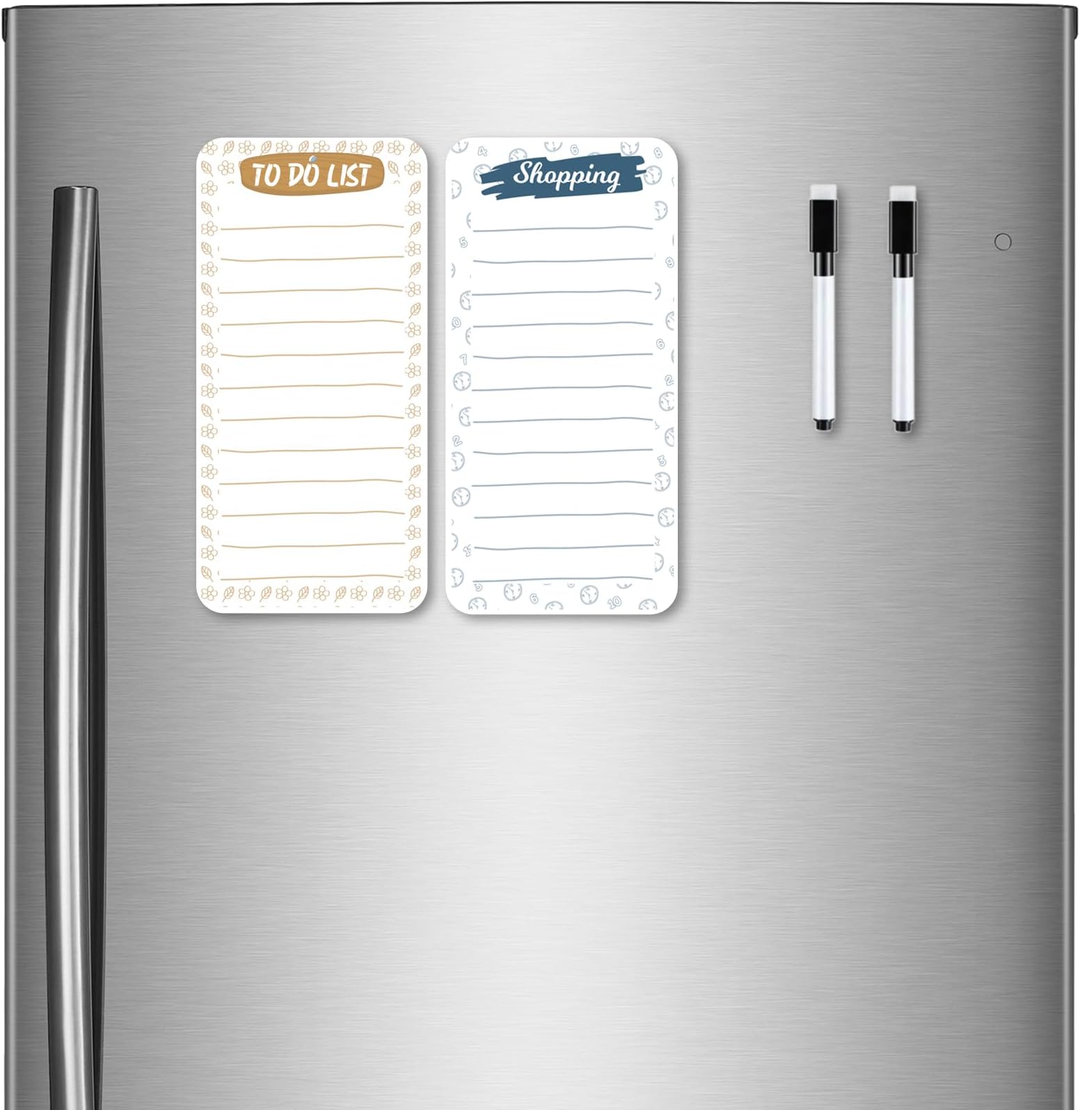 Windup Magnetic to Do List Shopping List Combo