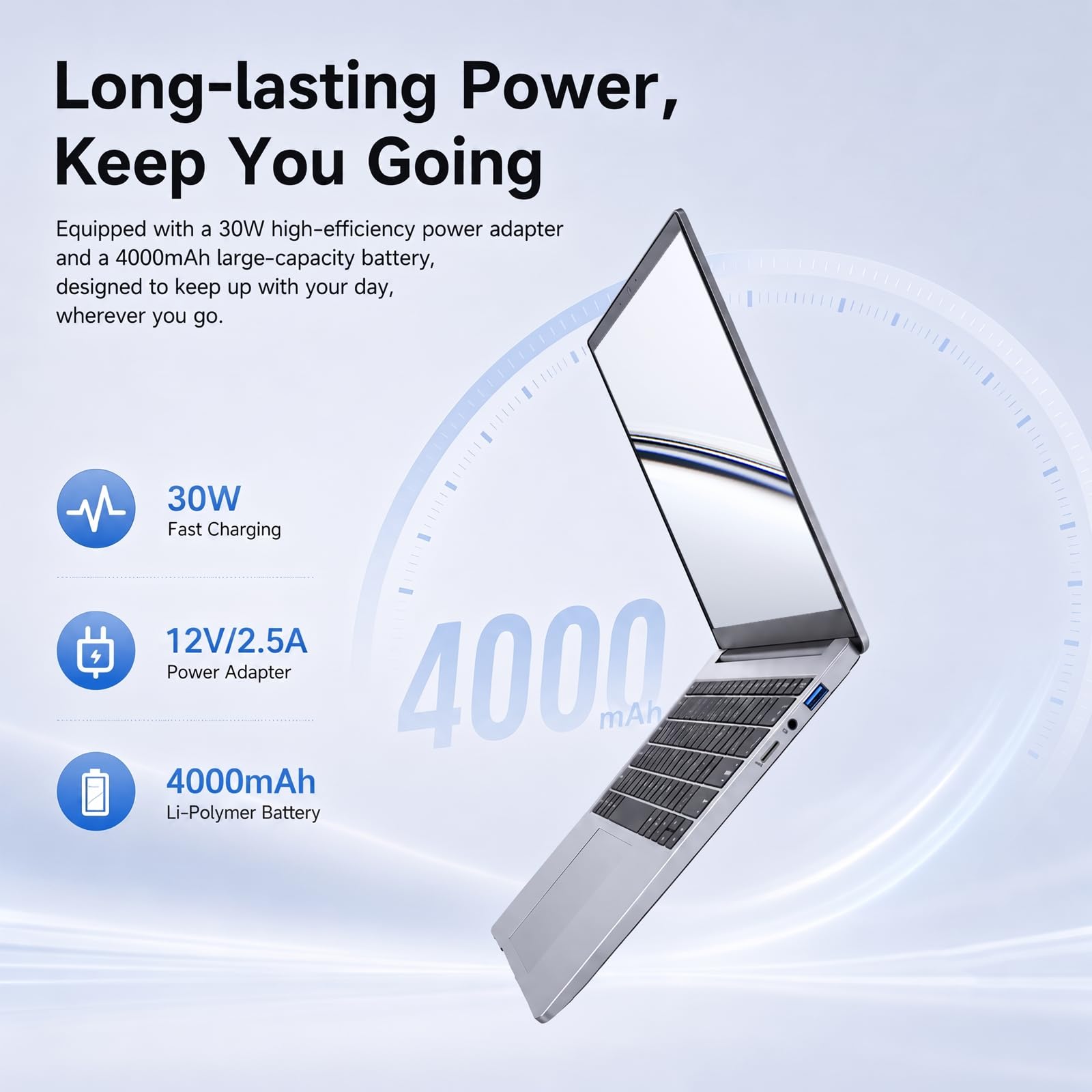 Kayoote Laptop 14,1'' Win 11 Pro, Intel Pentium J3710 Quad-Core fino a 2,64GHz, 8GB RAM, SSD M.2 128GB, Display HD, Cerniera 180°, USB 3.0, Mini HDMI, Webcam, PC Leggero per Lavoro e Studio