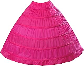 Cancan Mujer Crinolina Enaguas para Vestidos Faldas Novia 6 Aros hasta el Piso