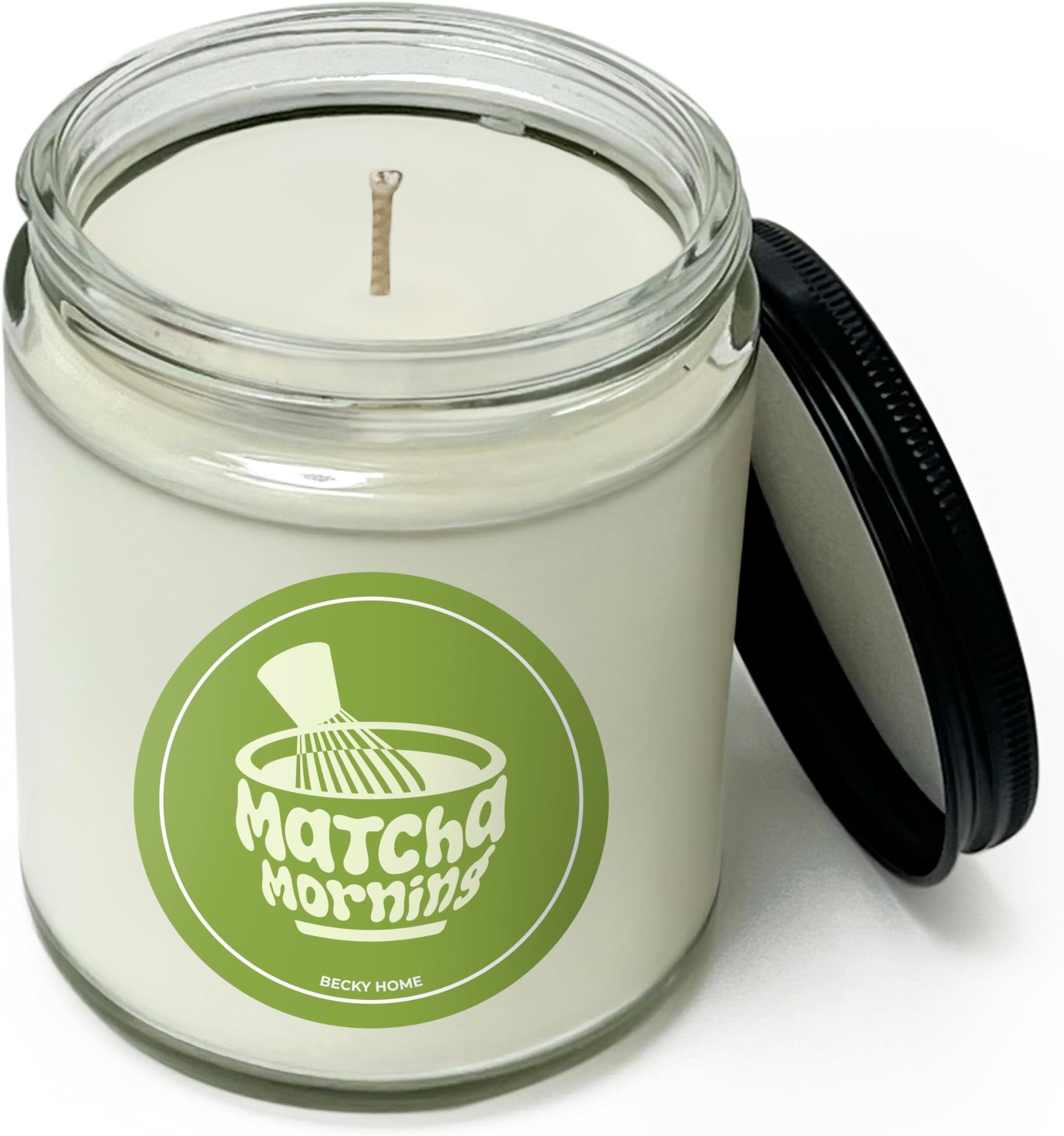 9oz Matcha Latte Scented Candle for Home, Natural Soy Jar Candles for Home Scented, Candle Gifts for Women Men, Long Burning