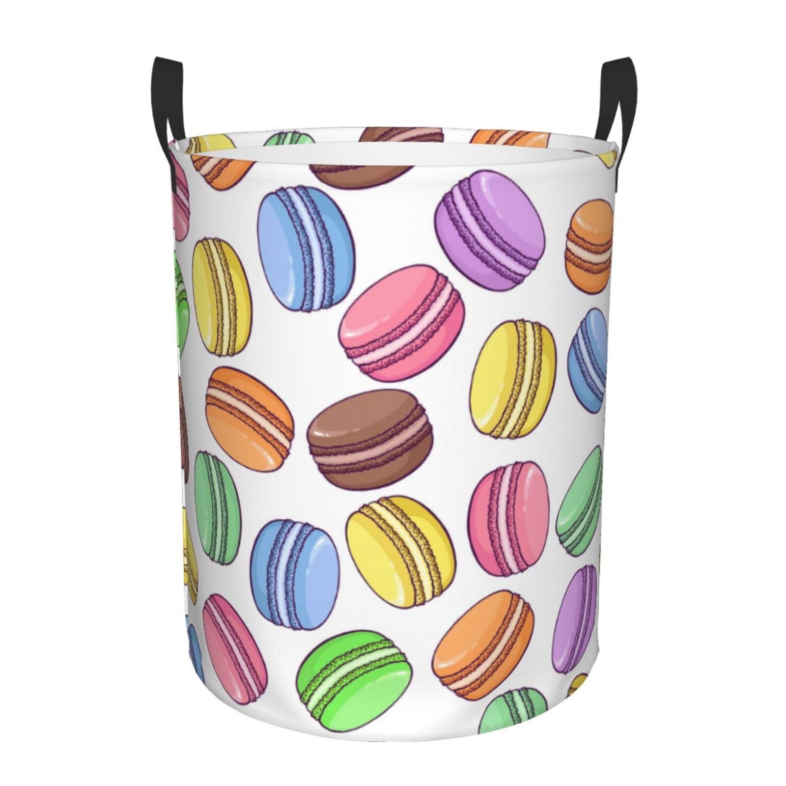 Laundry Basket Macaroon Laundry Hamper Waterproof Idea Hampers Large Collapsible Baskets with Handle Suitable for Bedroom Bathroom Utility Room Kitchen