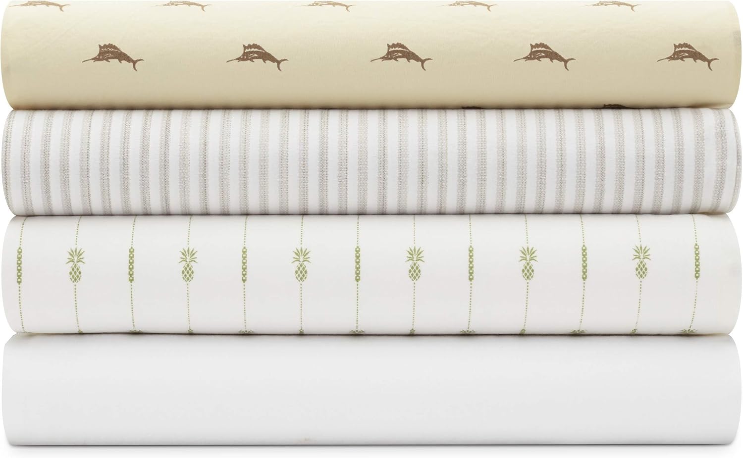 Tommy Bahama - California King Comforter Set, Soft Cotton Bedding with Matching Shams & Bedskirt, Tropical Home Decor (Nador Beige, California King) (OBS)