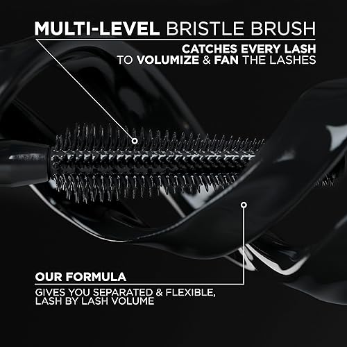 Miniatura 5 de L'Oréal Paris Voluminous Panorama Mascara, rímel voluminizador y alargador, impermeable, de larga duración y resistente a las manchas, negro, 0.33