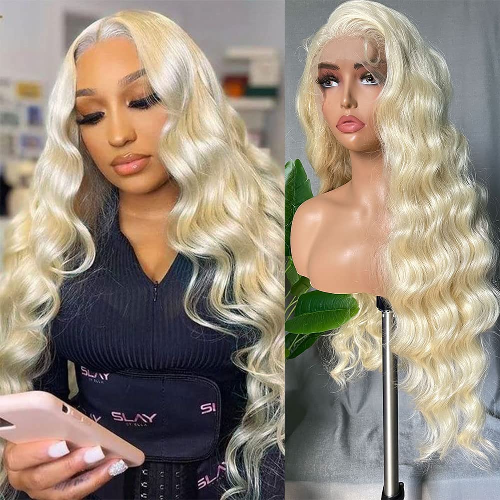 Silky platinum blonde 613 Lacefront Swisslace wig Amazon.com : BLL 30 Inch Blonde Lace Wig Platinum Blonde  main image 2