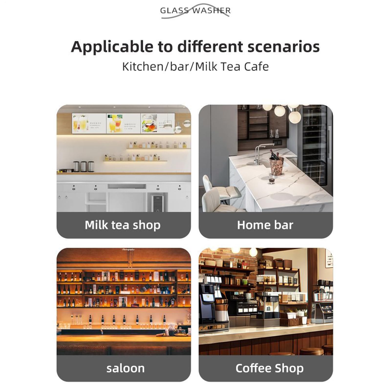 Myjka do Szkła do Zlewu Kuchennego Narzędzie Do Czyszczenia Kubków Ze Stali