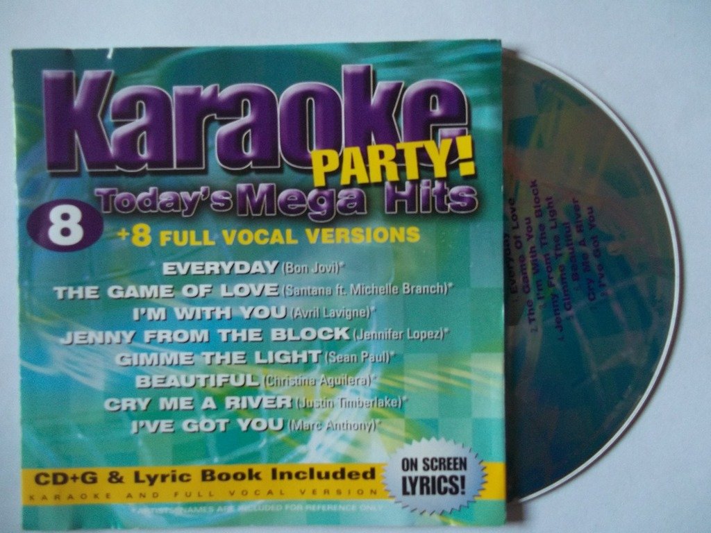 8 Karaoke Party! Today's Mega Hits, + 8 Full Vocal Versions [Audio CD] Various