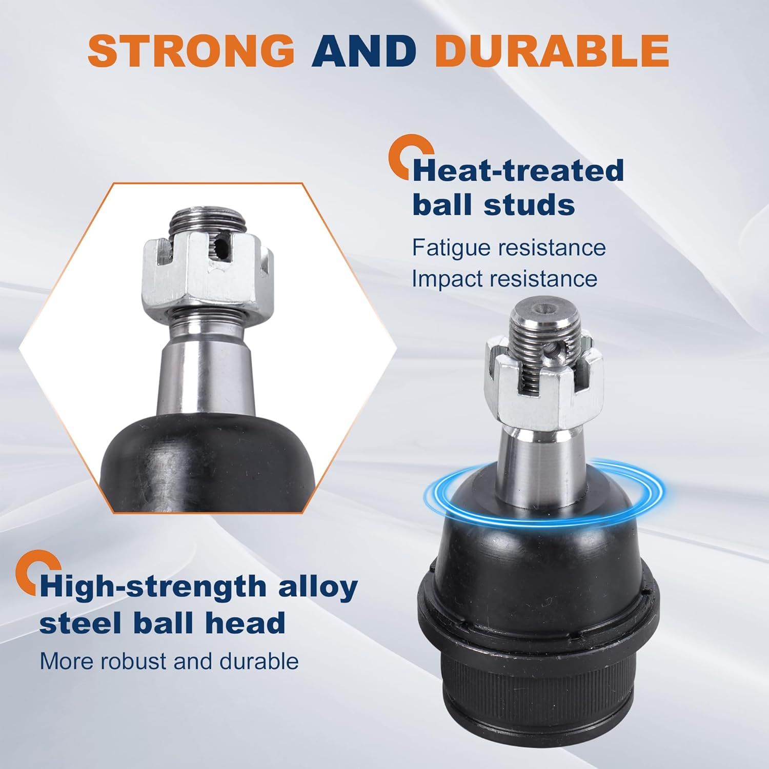 4PCS Front Upper Control Arm Lower Ball Joint Assembly Compatible with 1997-2003 Ford F150 Expedition Compatible with 1998-2002 Lincoln Navigator 2WD K8726 K8728