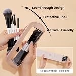 MAANGE 10 Pcs Makeup Brosse Set 20 dans 10 Brosses de maquillage à double extrémité pour la Fondation Contour Blush Mélangeur de masques de maquillage professionnel Set de brosse de maquillage (blanc)