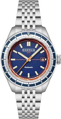 Cadola Mens 42mm Ahrens Automatic Watch with Solid Stainless Steel Bracelet CD-1061