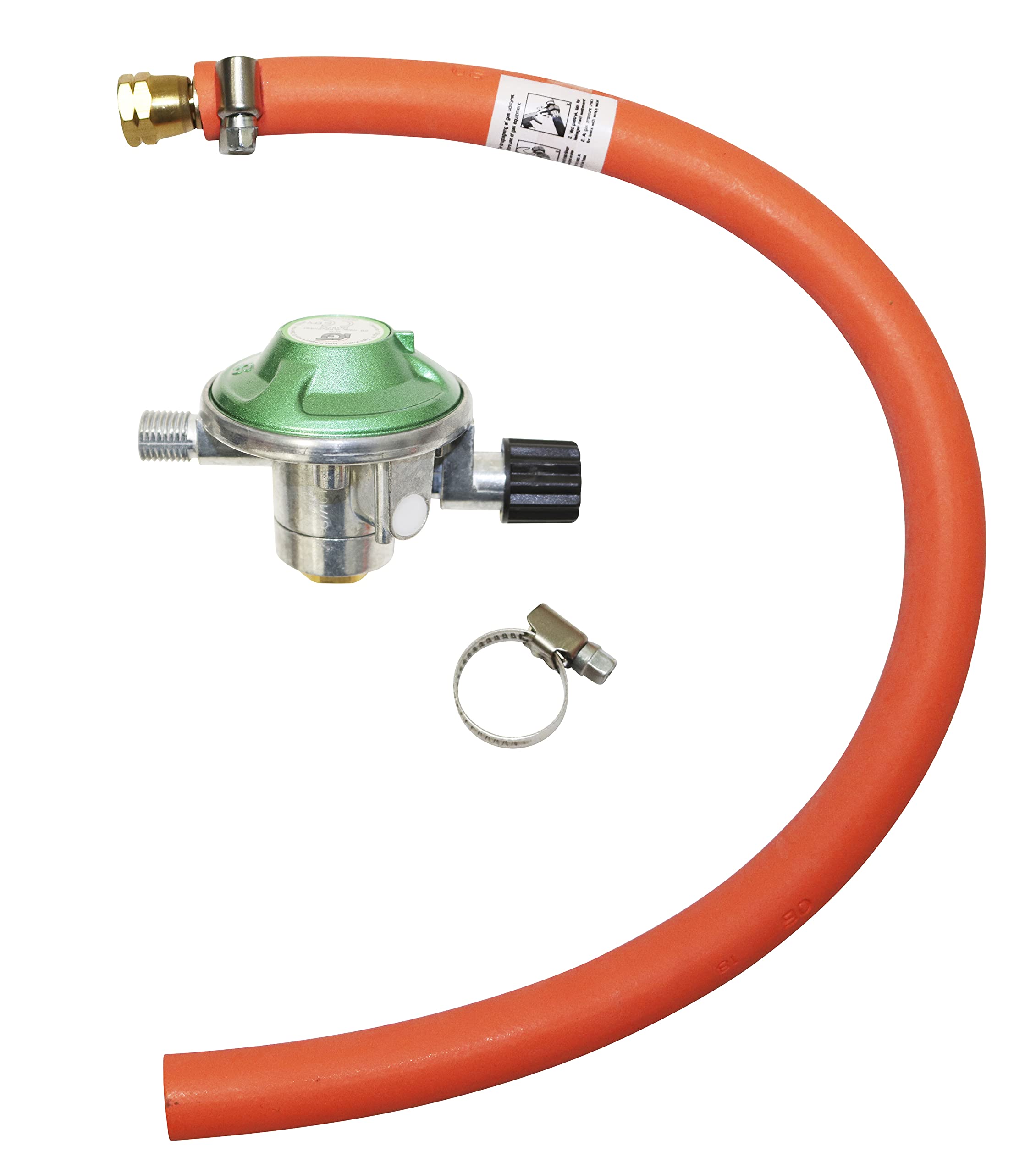 Kit de regulador cozze manguera de gas de 50 cm y abrazaderas DE AT CH