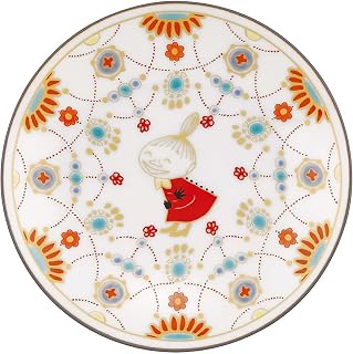 MOOMIN MM13002-333 Kutani Ware Bean Plate, Small Plate, Approximately 3.9 inches (10 cm) Diameter, Kutani Japanese Dinnerware, Mooming Goods, Scandinavian Goods, Red