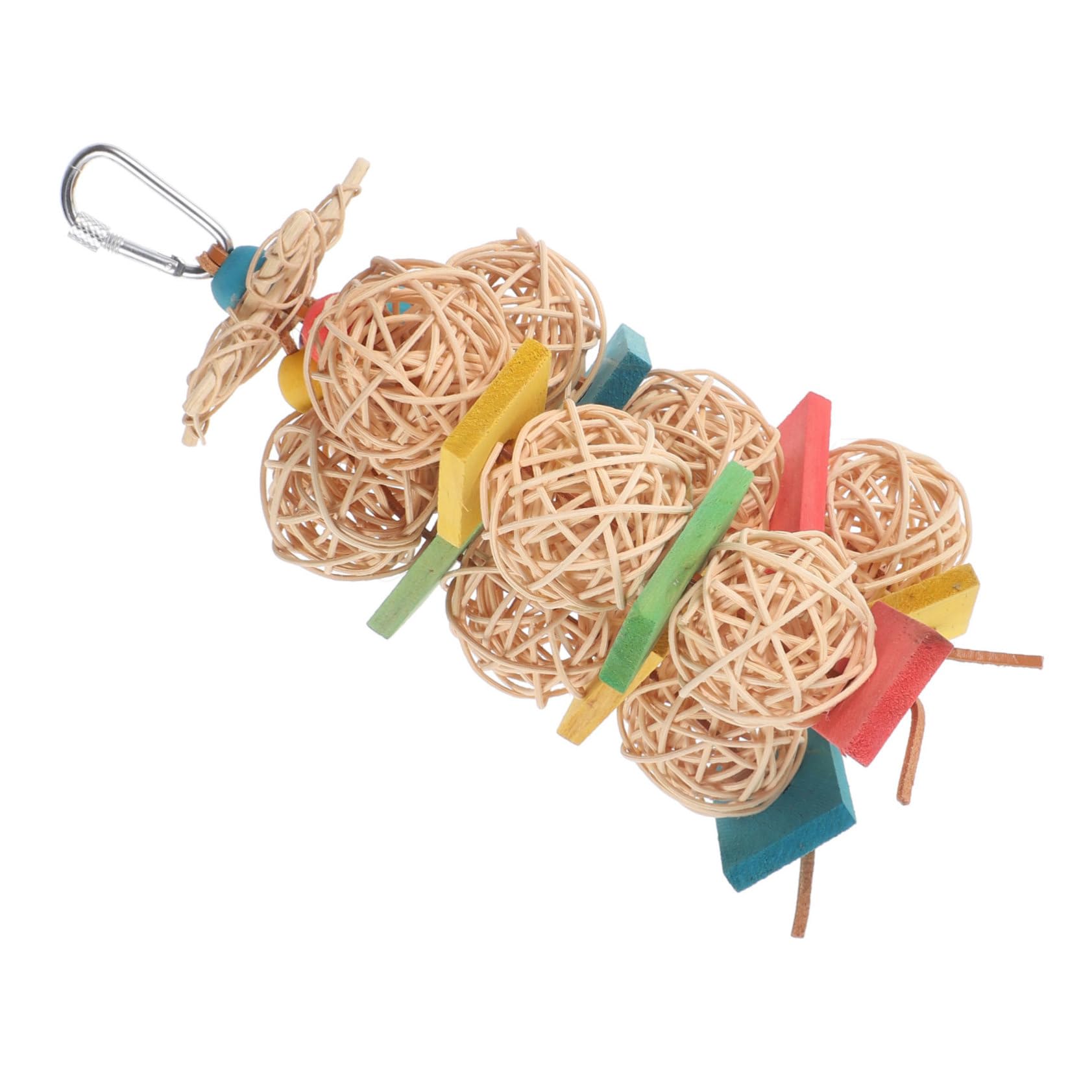 Sosoport Parrot Hanging Chewing Ball Swing for Parrots Bird Cage Accessory for Playtime and Chewing Activities