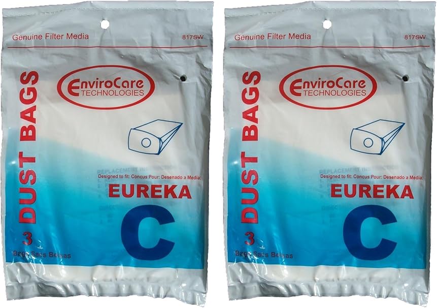 6 Eureka C Allergy Mighty Might canister Vacuum Bags, White Westinghouse, Floorshow