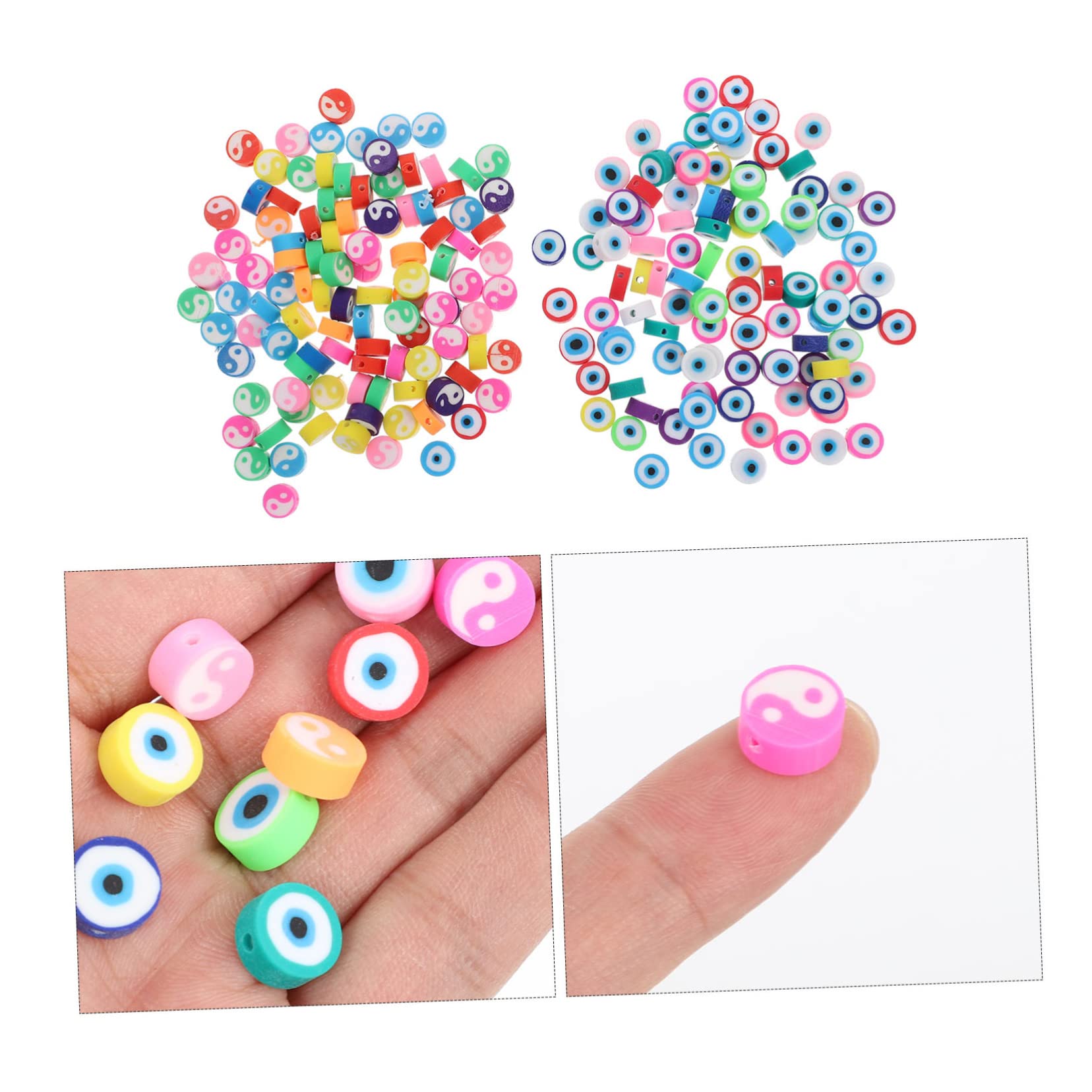 SHINEOFI 600piezas Abalorios Decorativos De Polimérica Para Accesorios De Joyería Mezclados Para Pulseras y Manualidades