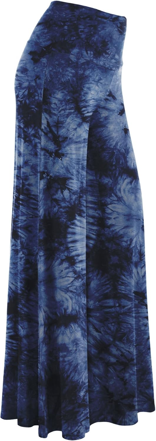 Vista 2 de Made By Johnny - Pantalones de palazzo de pierna ancha sólidos cómodos casuales para mujer