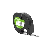 DYMO LetraTag Labeling Tape, Label Makers, Black Print on White Paper, 1/2" W x 13' L, 1 Cassette – view 3