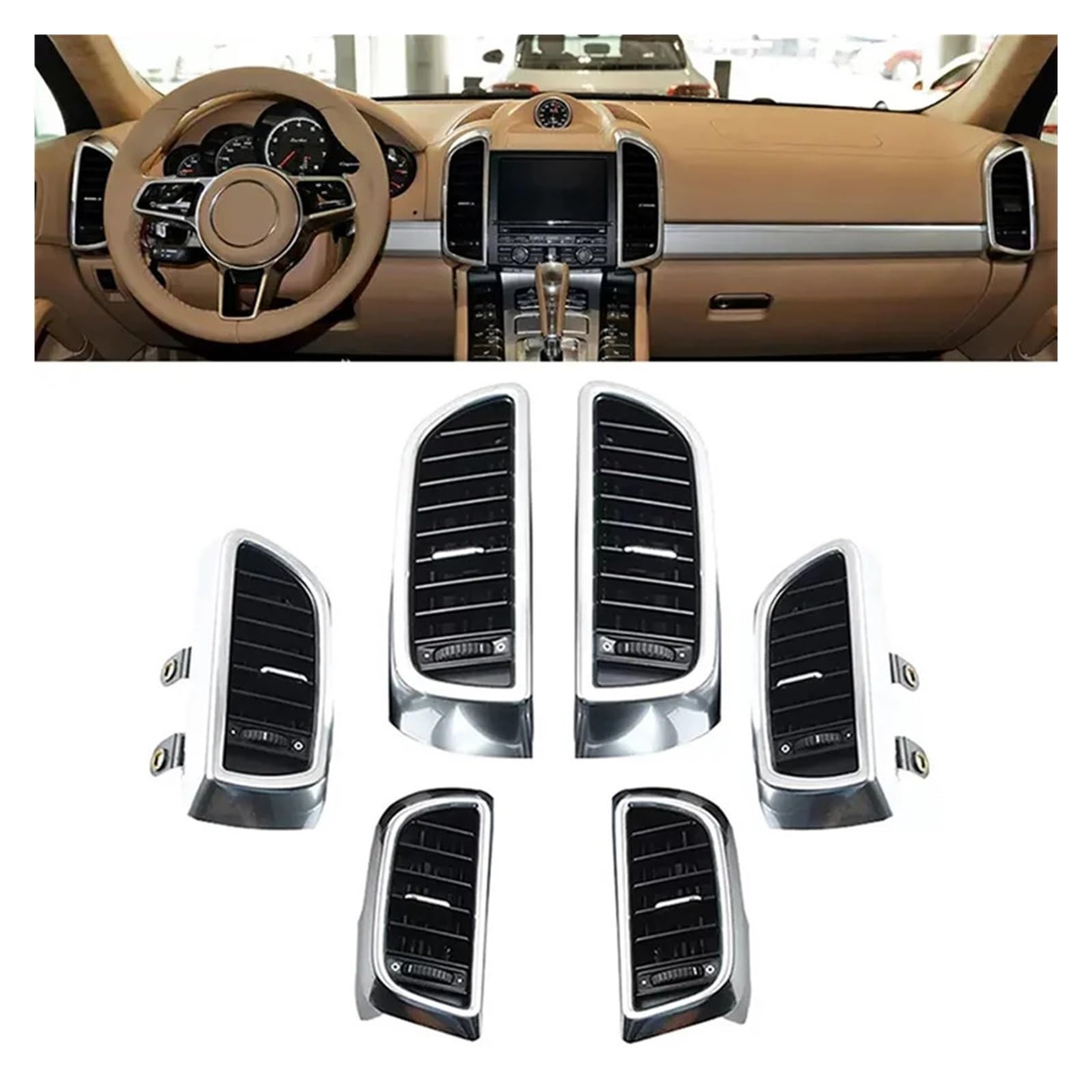Bocchetta di uscita dell'aria condizionata for auto Compatibile Per Porsche Cayenne 2011-2016