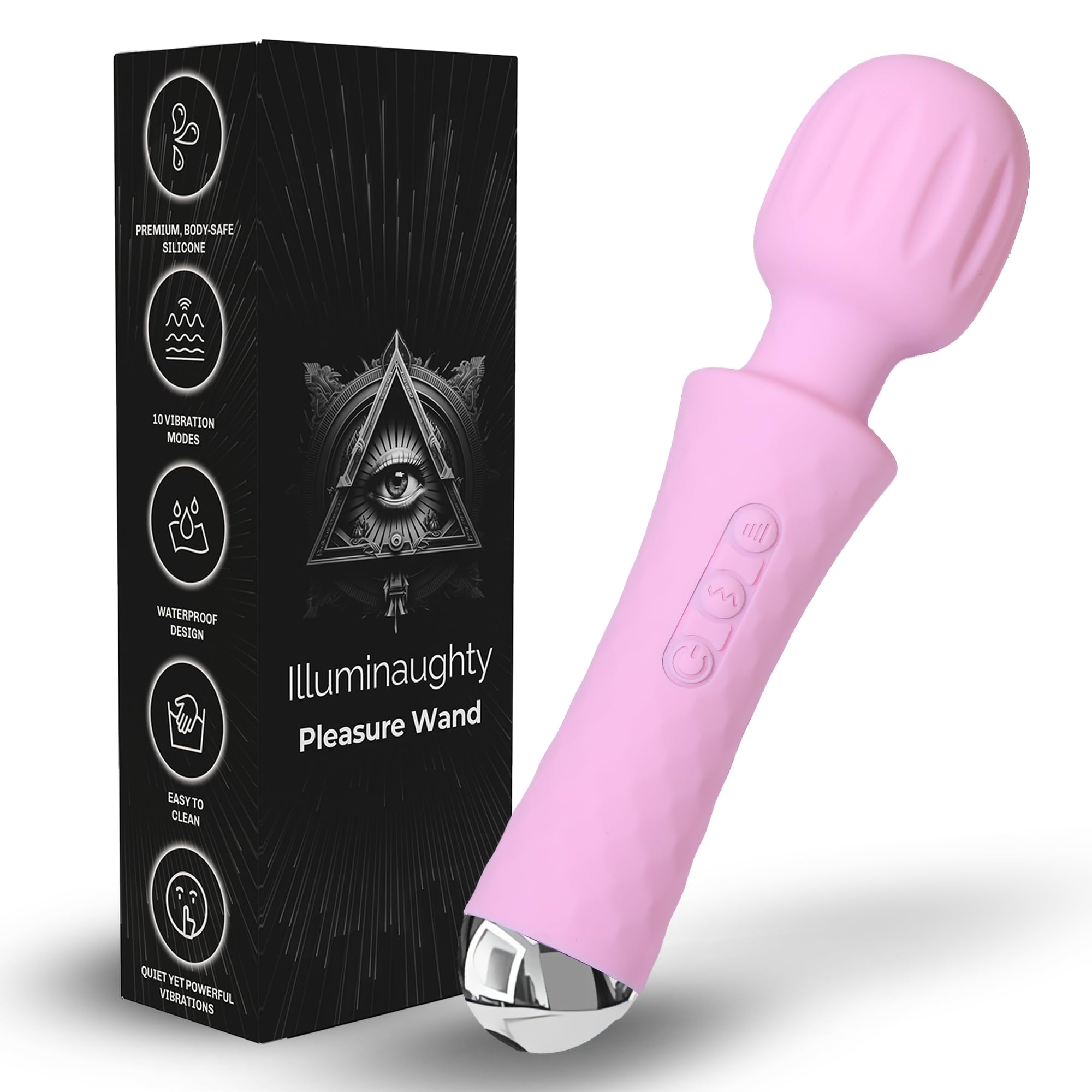 Illuminaughty Vibrator Wand - Sexual Pleasure Tools for Women Adult Toy G Spot Vibrator Clit Stimulator Mini Vibrators