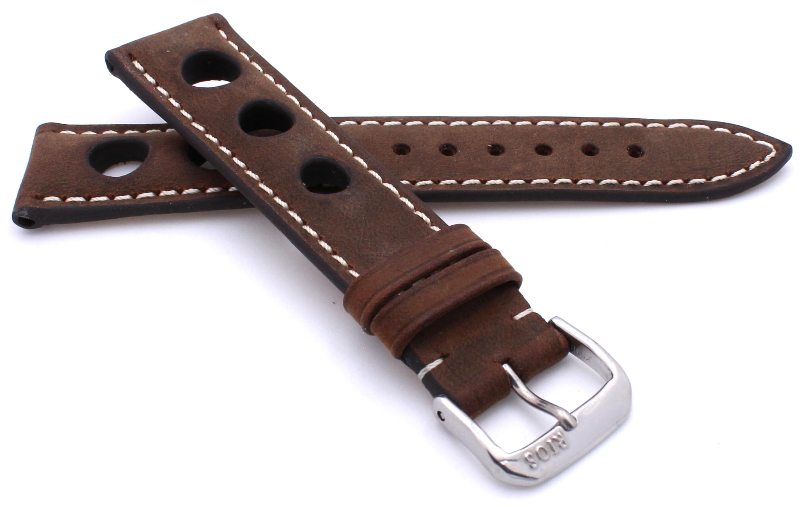 Sulla RIOS1931 Kaluga Rallye Bracelet de montre vintage en cuir de vachette fait main en Allemagne Robuste