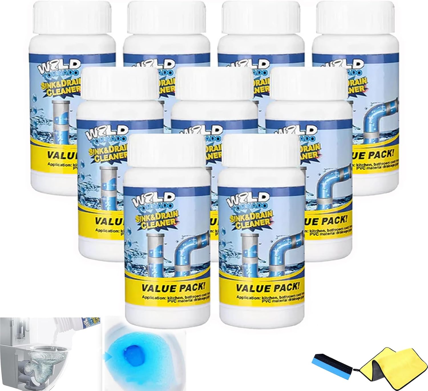 High Speed Drain Cleaner Foaming Powder, Pipeline Dredging Agent, Sink and Drains Cleaners, Sink & Drain Cleaner, Wild Sink and Drains Cleaners