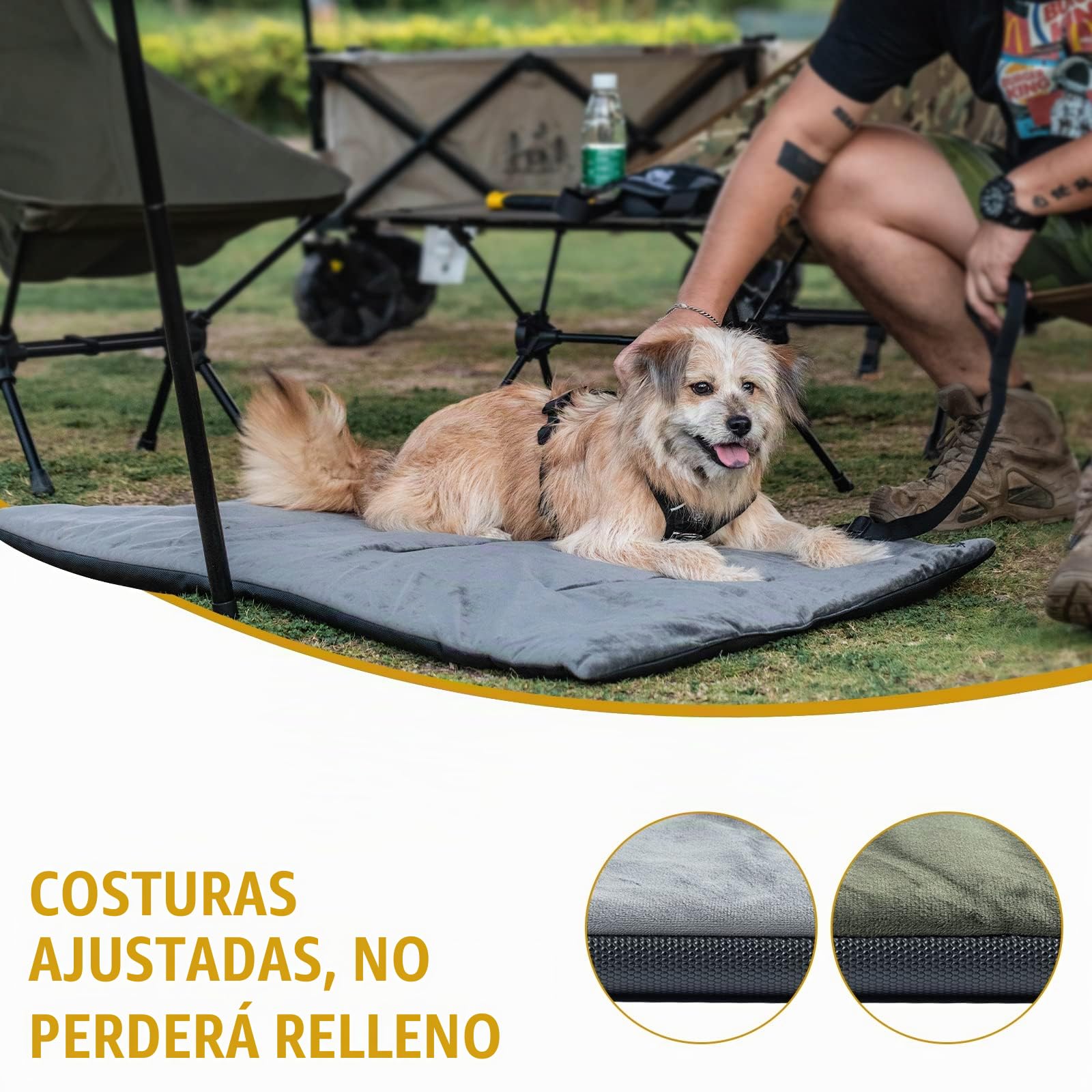 OneTigris Manta para Perros de 110 cm x 68 cm, de Terciopelo Engrosado, para Perros Grandes y medianos, para Viajes, Camping, Exterior, Reversible y portátil, Lavable a Mano