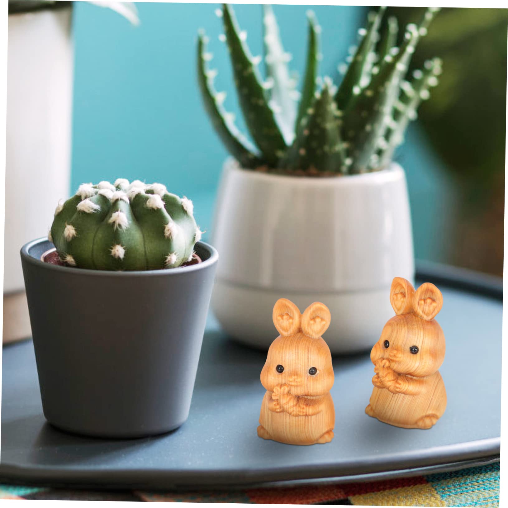 PRETYZOOM 3 Sätze Kaninchen Aus Holz Hasen Osterhasen Geschenkidee Ostern Ostegeschenke 0stergeschenke Hängematte Figuren Hasenfigur Osterhase Aus Holz Hölzern 2 Stück * 3