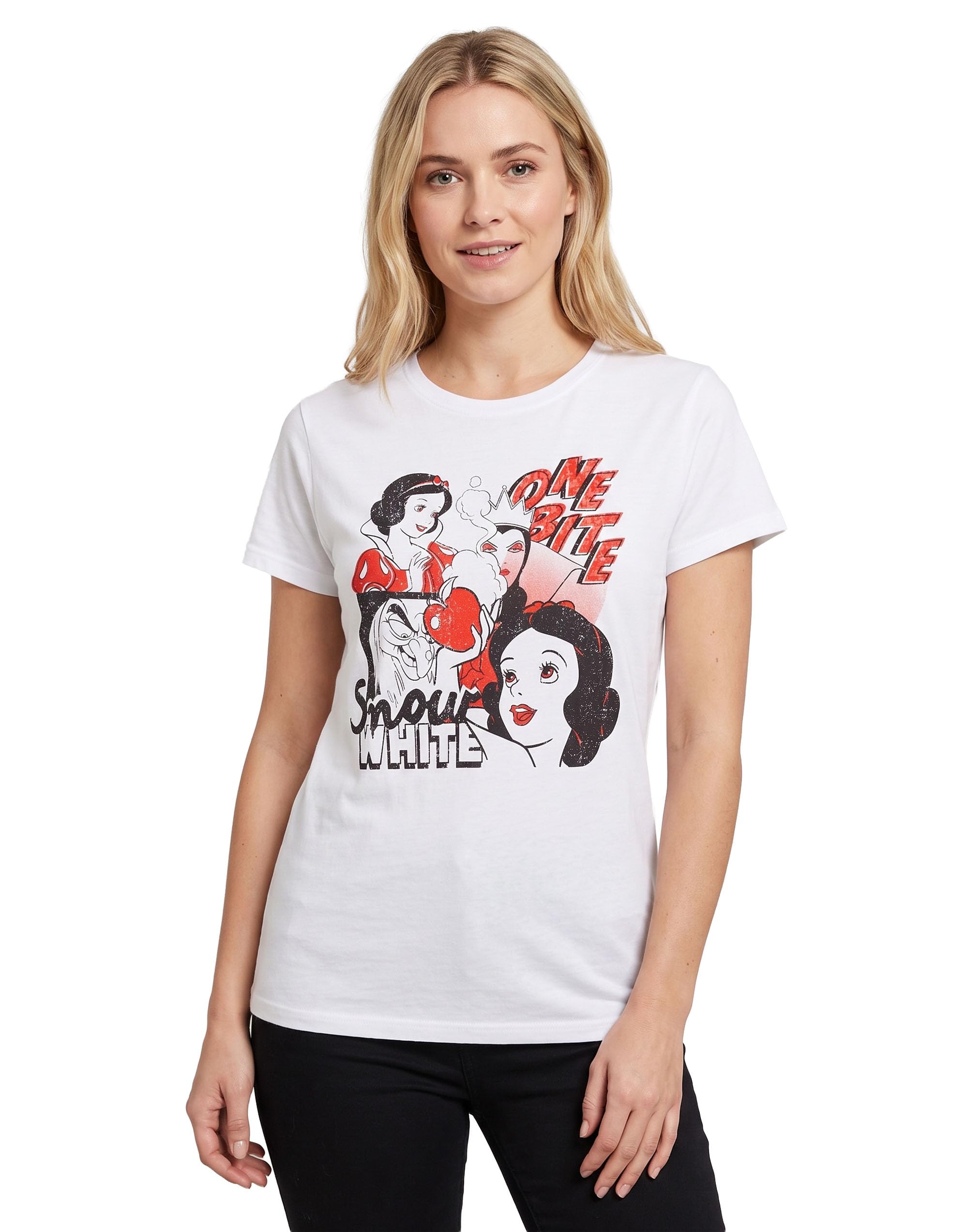 Disney Women's White Short Sleeved T-Shirt | | Official Merch Small
