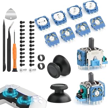 Joysticks PS5 i in potansiyometre yedek Sony PlayStation 5 PS5 3D Analog sens r mod l  ThumbStick denetleyicisi aksesuarlar  par alar  ile onar m ara lar