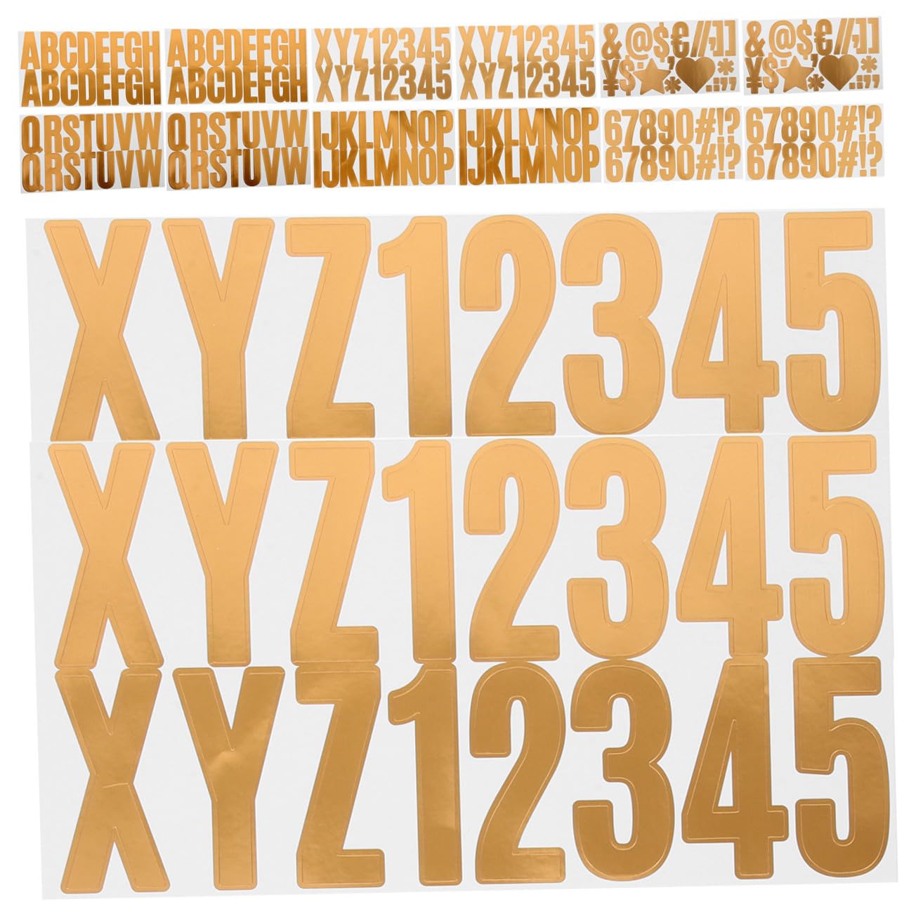 120 Pièces Autocollants Lettres Alphabet Vinyle Doré Auto Adhésifs Résistants pour Boîte Aux Lettres Scrapbooking et Décoration DIY