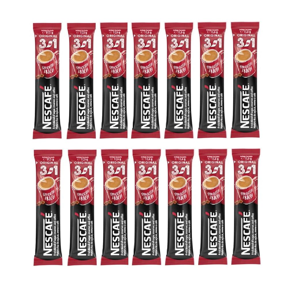 Nescafae Original 3 in 1 Instant Coffee Mix, Instant Coffee Sachets, 3 in 1 Coffee Sachets (Pack Of 14 x 17.5g)-picture-22