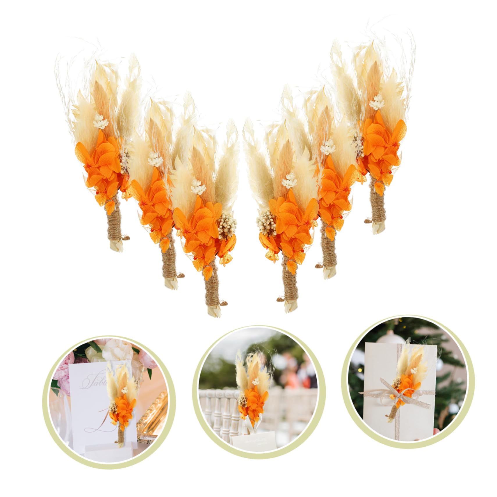Alipis 4 Pièces 6 Fleur préservée bouda Decoration Interieure Home Decoration Fleur séchées Mini Bouquet de Fleurs Bouquet de Fleurs séchées décor de Paysage Bricolage Bouquets de Fleurs