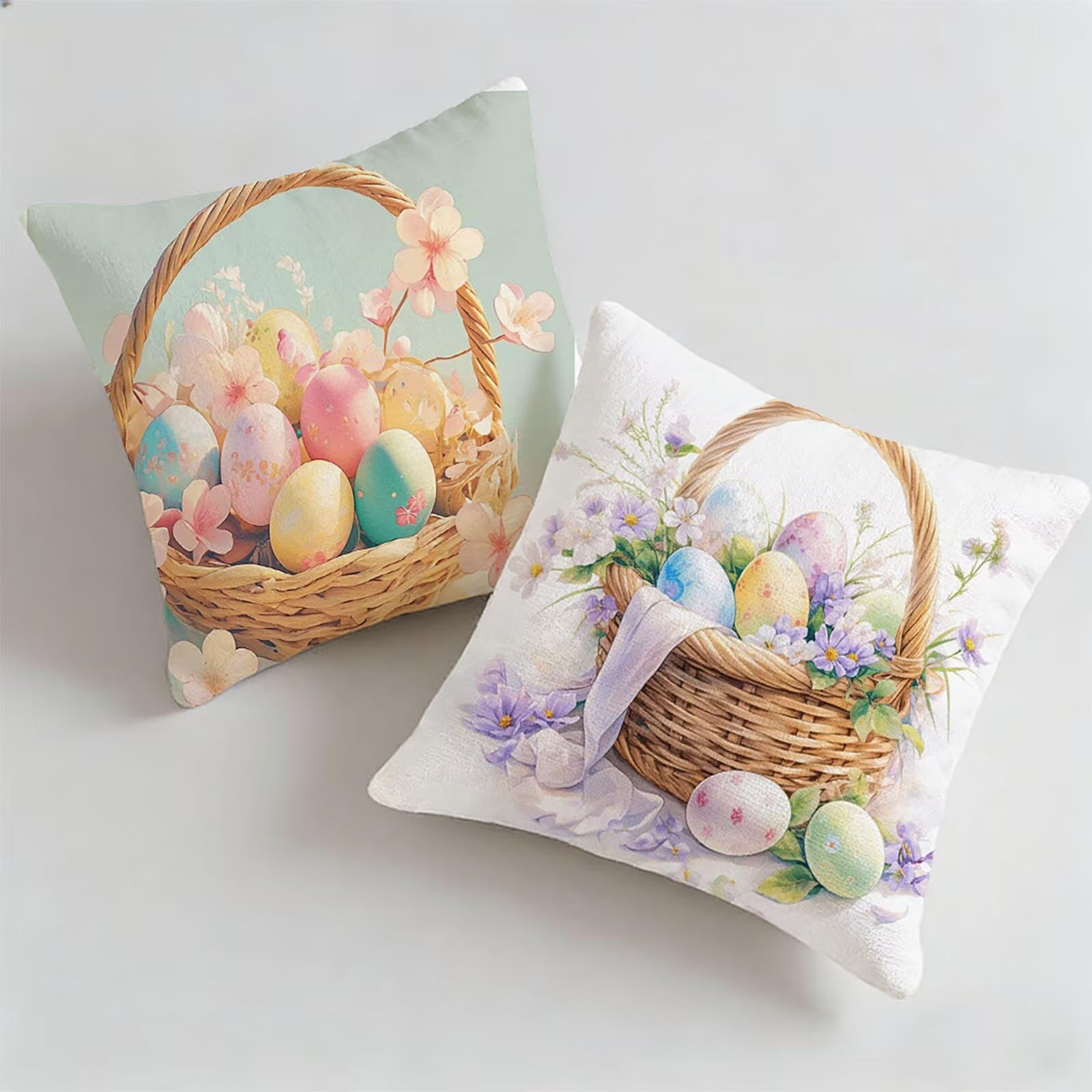 Housse de coussin extérieur imperméable 60x60cm fleur lot de 2 décoratif balcon jardin