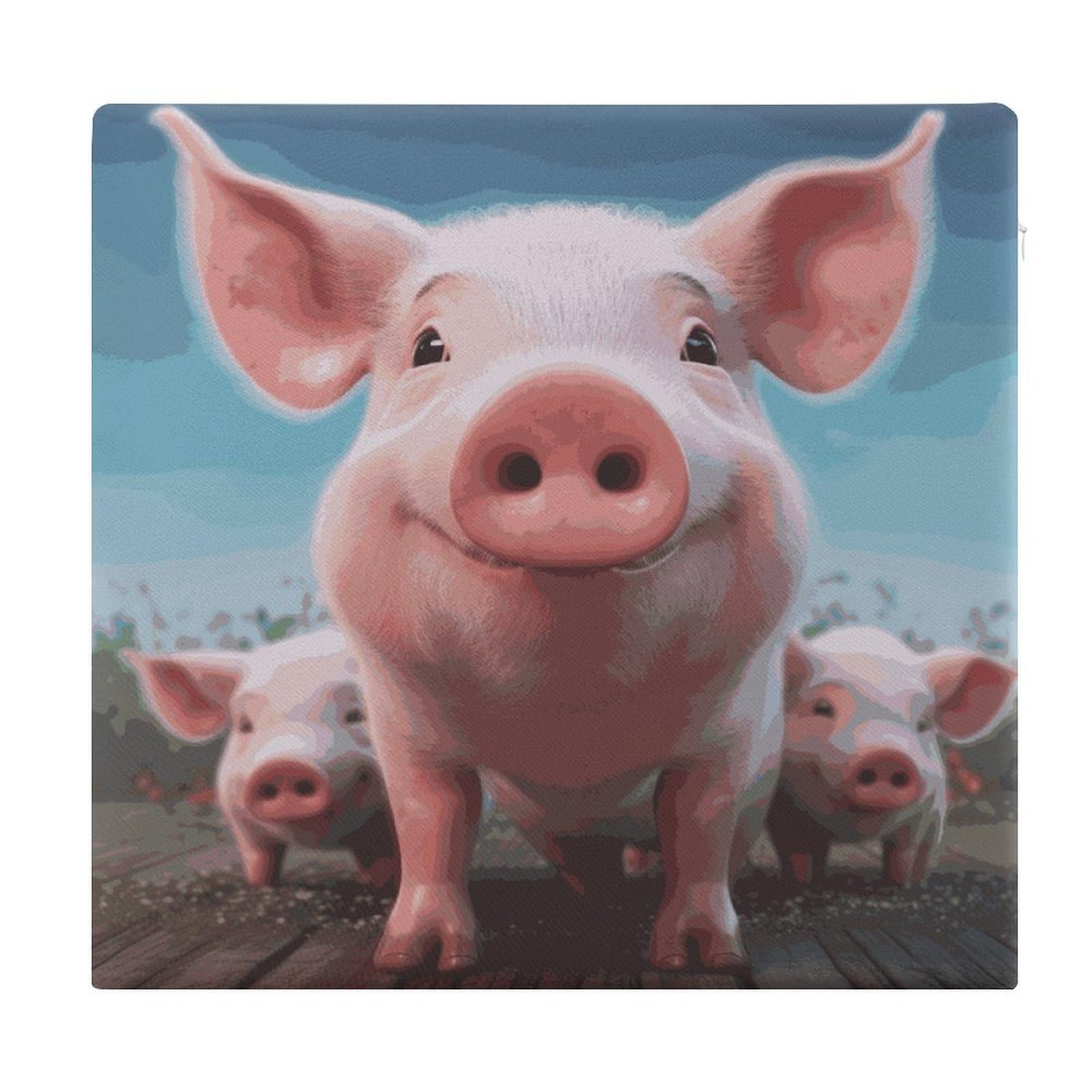 Adfgyerh Style Smiling (4) Cushions Memory Foam For Adults, Seat Cushion Chair Pads Soft, Square Pillows For Dining, Kitchen, Office, Patio Chairs
