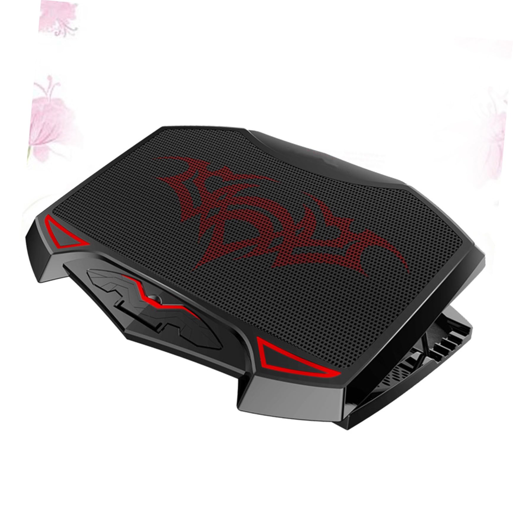 HOMSFOU Ventola Di Raffreddamento Portatile Per Base Di Raffreddamento Per Laptop Ventole Led Doppia Porta Usb Regolabile in Design Ergonomico Cuscinetto Antiscivolo