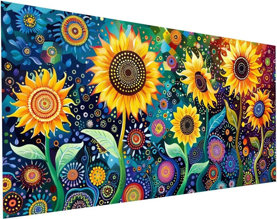 Peinture diamant adulte anti-stress, kit de loisirs créatifs grand format