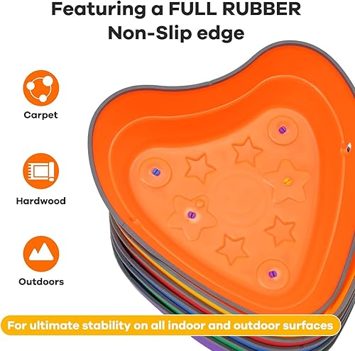 Miniatura 2 de Juego de 6 piedras antideslizantes para niños, bloques de equilibrio para interiores y exteriores, equipo de fitness para niños, promueve la