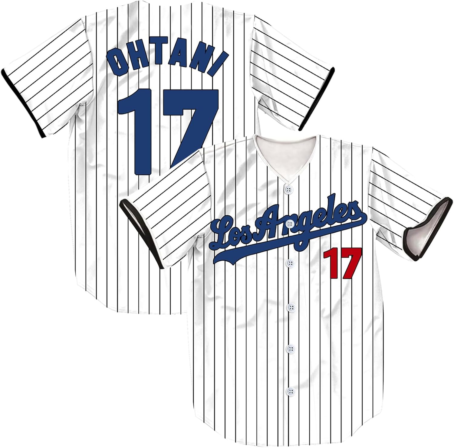 Los Angeles striped baseball jersey, LA baseball team shirts