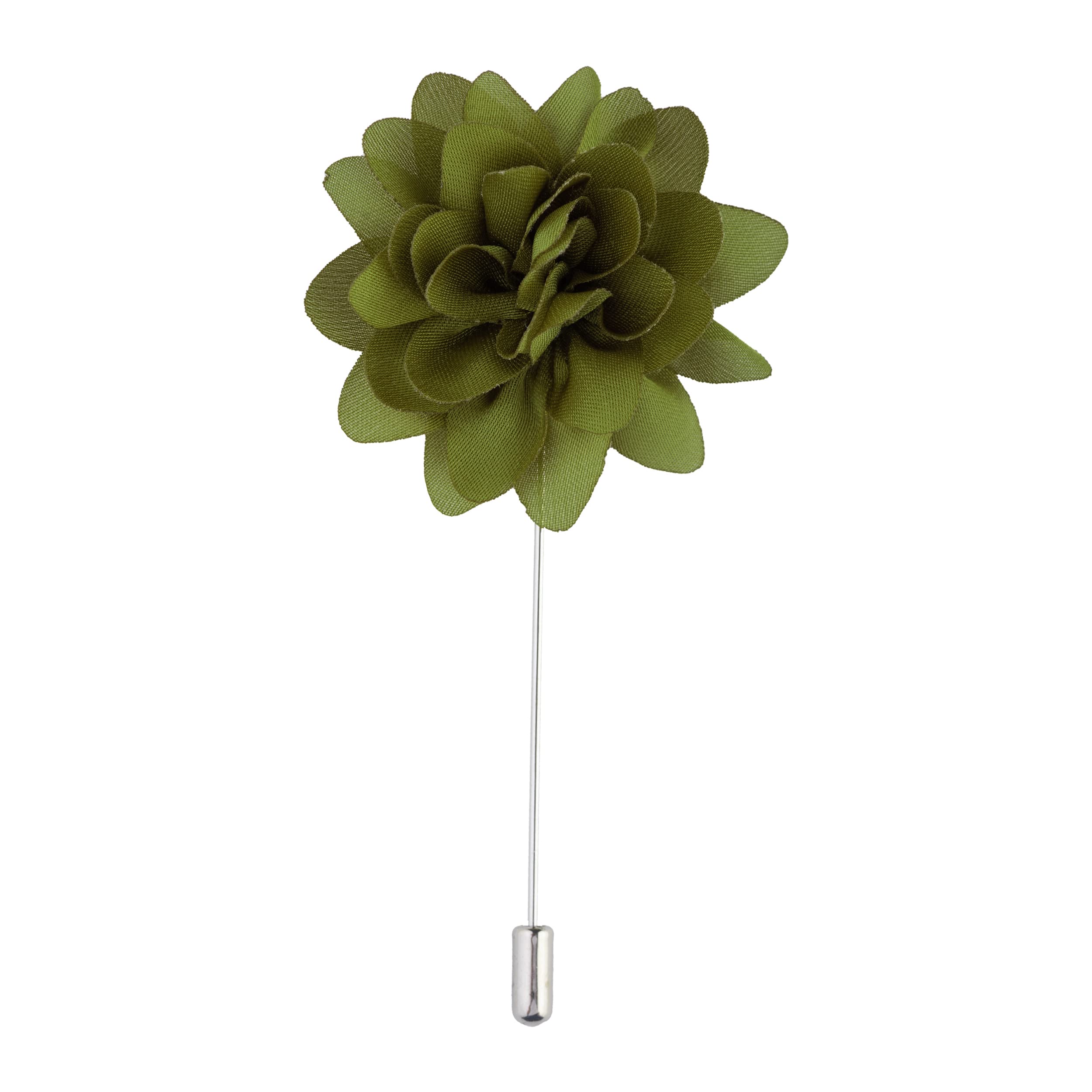 the tie hub Olive Green Dahlia Flower Lapel Pin For Men-picture-34