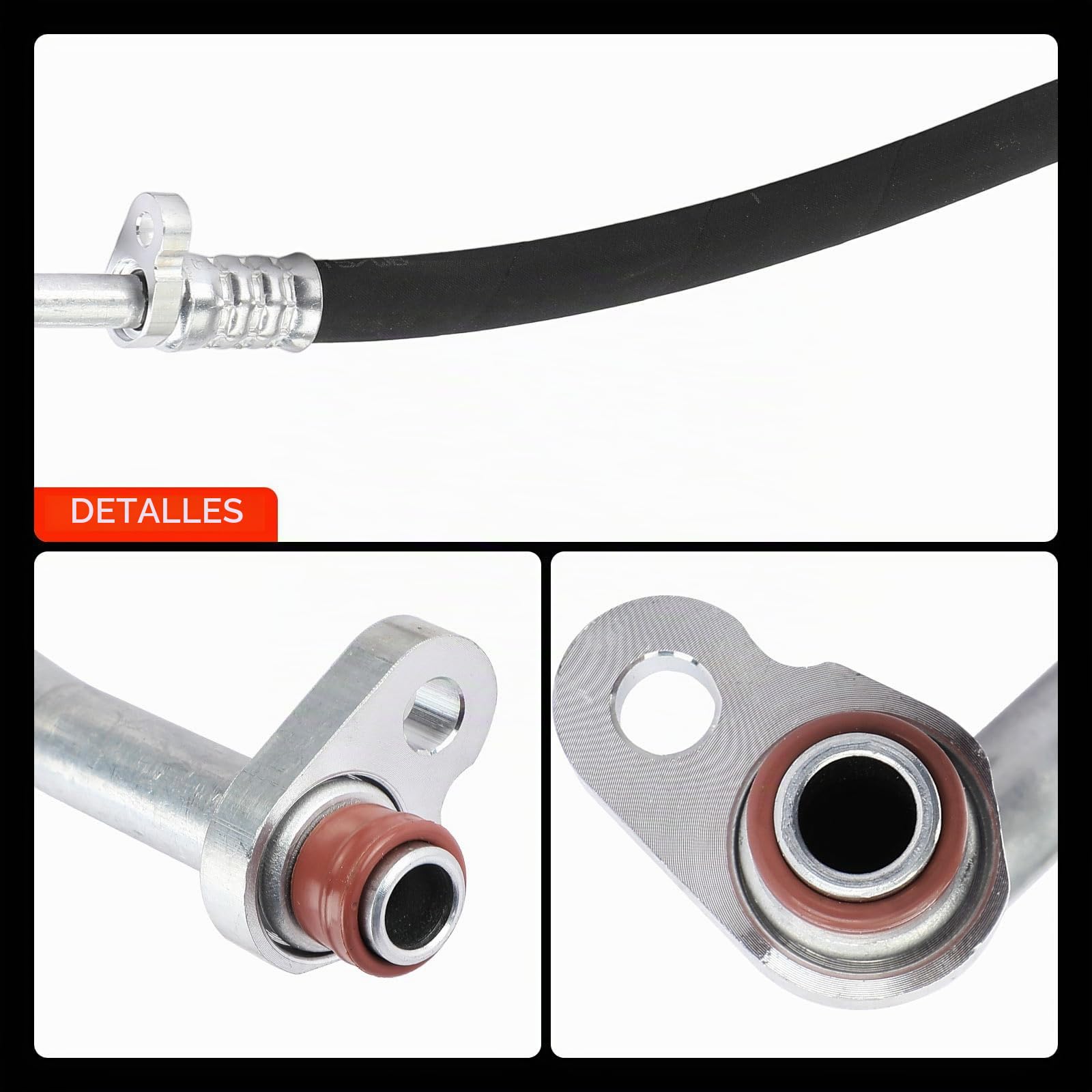 Frankberg Tubería de alta/baja presión aire acondicionado | Compatible con: Scénic II JM0/1, M.e.g.a.n.e II Coupé-Cabriolet EM0/1, Grand Scénic II JM0/1, M.e.g.a.n.e II Saloon LM0/1