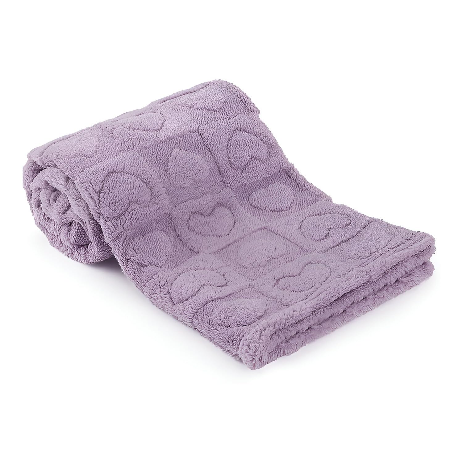 SYGA Fleece Baby Blanket Ultra Soft Heart Chex Design, Cozy Fluffy Polyester Blanket for Newborn Infant Toddler, Crib & Stroller Use 30 x 40 inch (Purple)